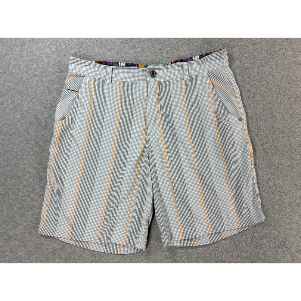 Lululemon Plaid Casual Shorts (Men's 36) Blue/Grey - 9"